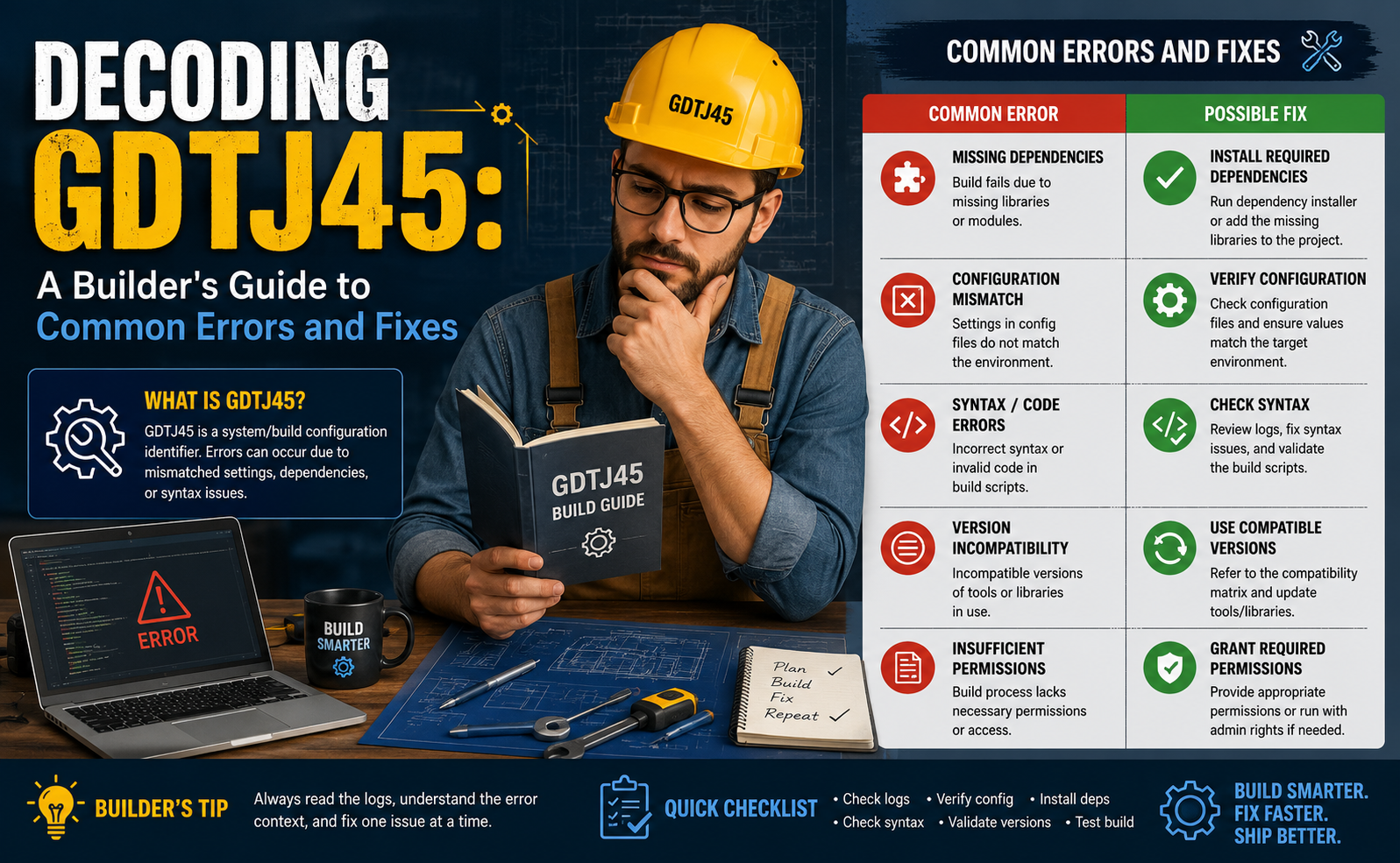 Decoding GDTJ45: A Builder’s Guide to Common Errors and Fixes