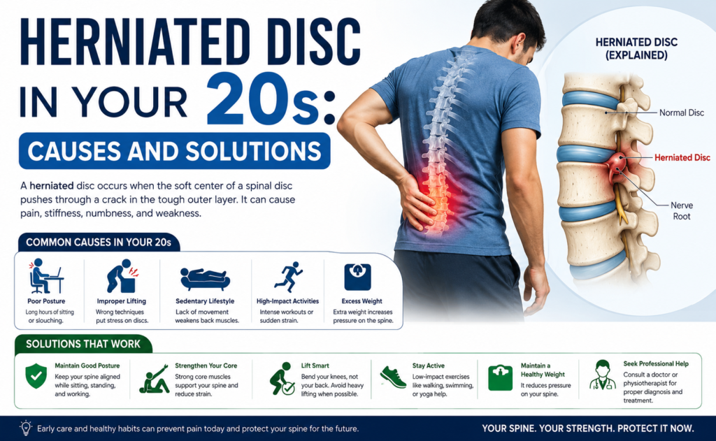 Herniated Disc in Your 20s: Causes and Solutions