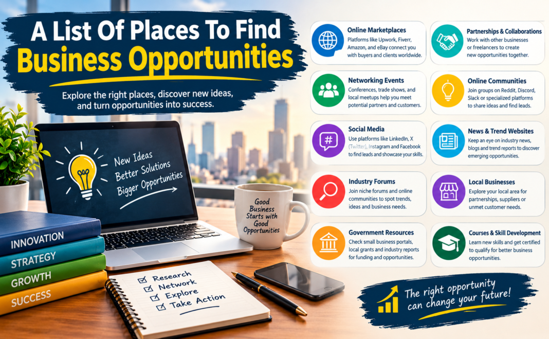 A List Of Places To Find Business Opportunities