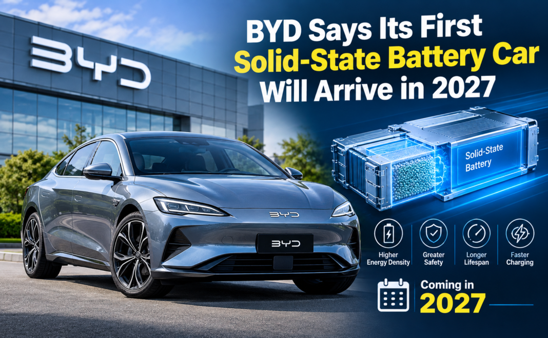 BYD Says Its First Solid-State Battery Car Will Arrive in 2027